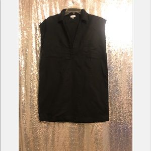 TOBI Linen Black Shift Dress